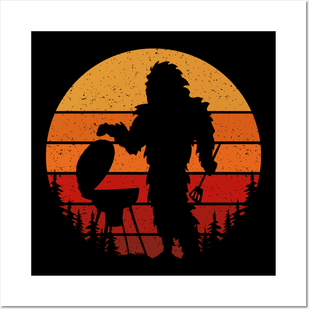 Retro Bigfoot Cooking Wall Art by Tesszero